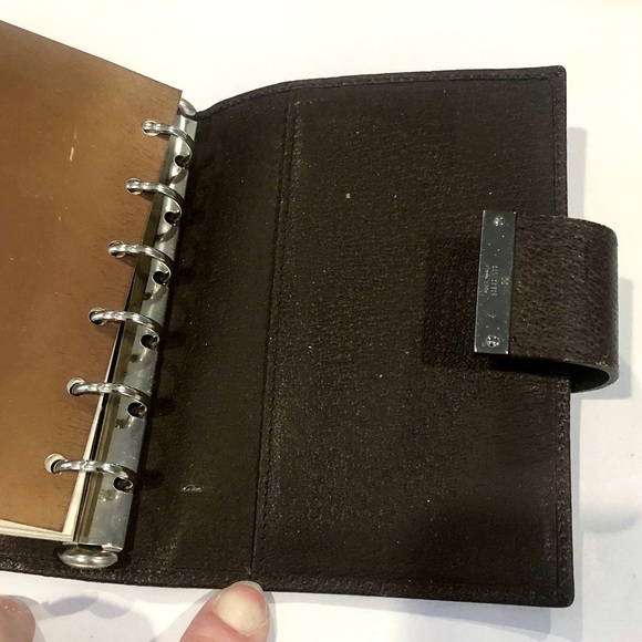 GUCCI MONOGRAM Leather Canvas Agenda Binder Passport Holder Credit Card Wallet - Picture 16 of 17